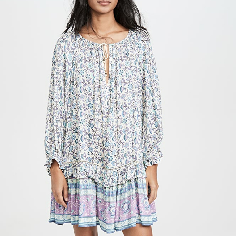 Spell Dahlia Tunic dress dusty blue